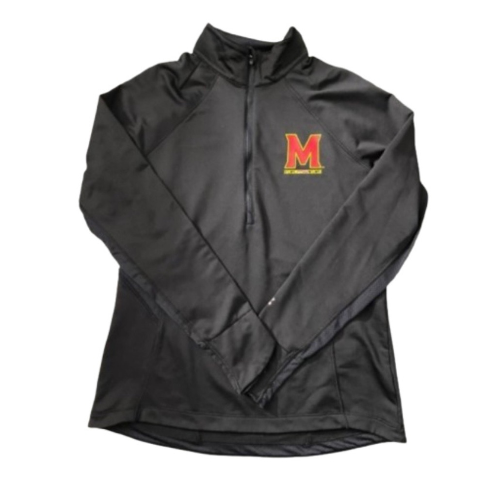 Under Armour Women's NCAA Maryland Terrapins UMD Terps Quarter Zip Pullover L - Picture 3 of 11